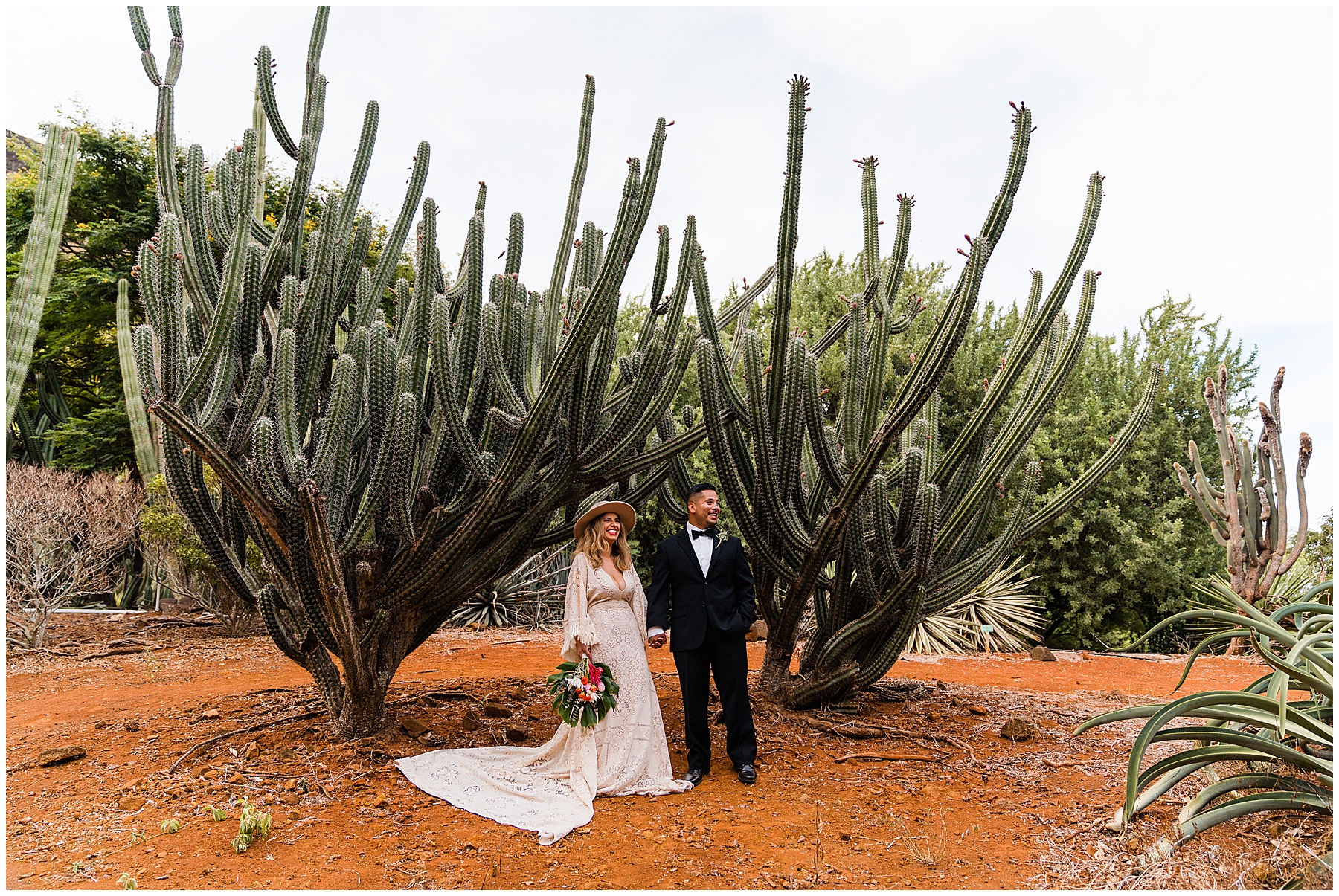 saguaro cactus boho desert wedding