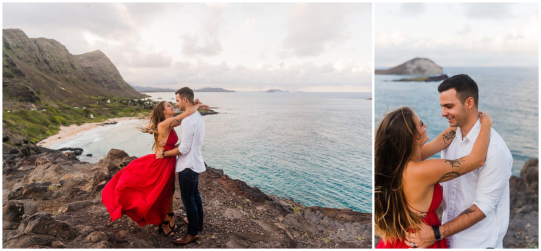 Hawaii engagement photographer photos at Makapuu Lookout