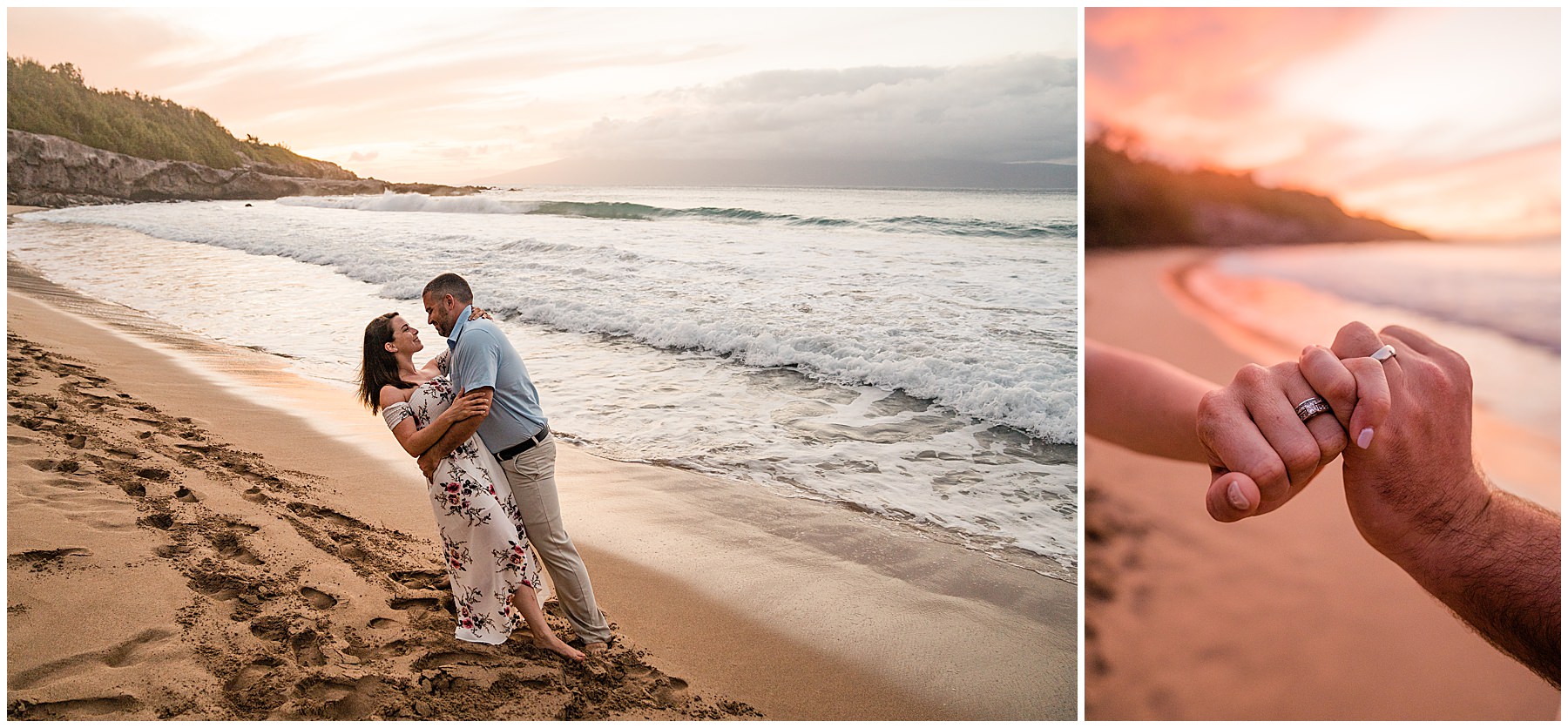 romantic vow renewal photos in maui