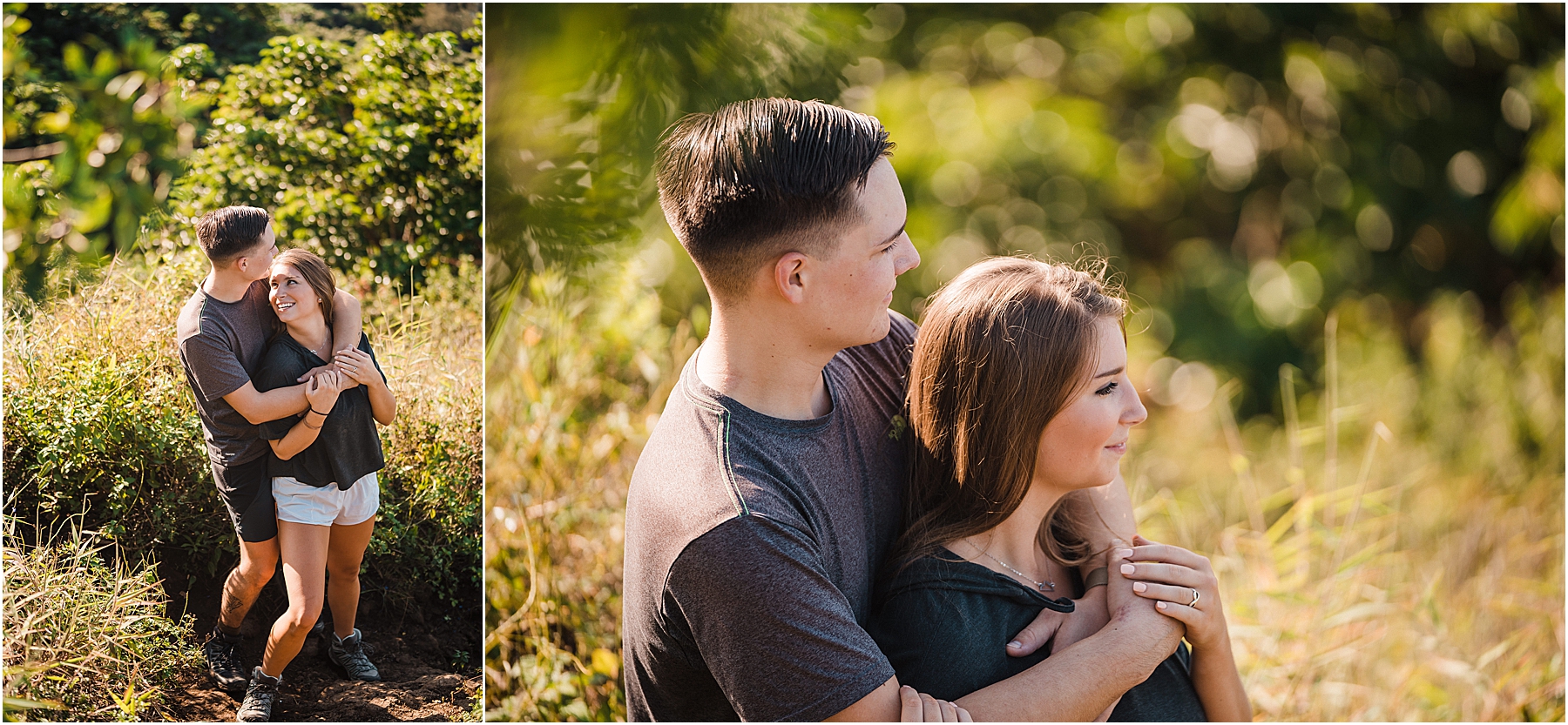 crouching lion hike engagement session