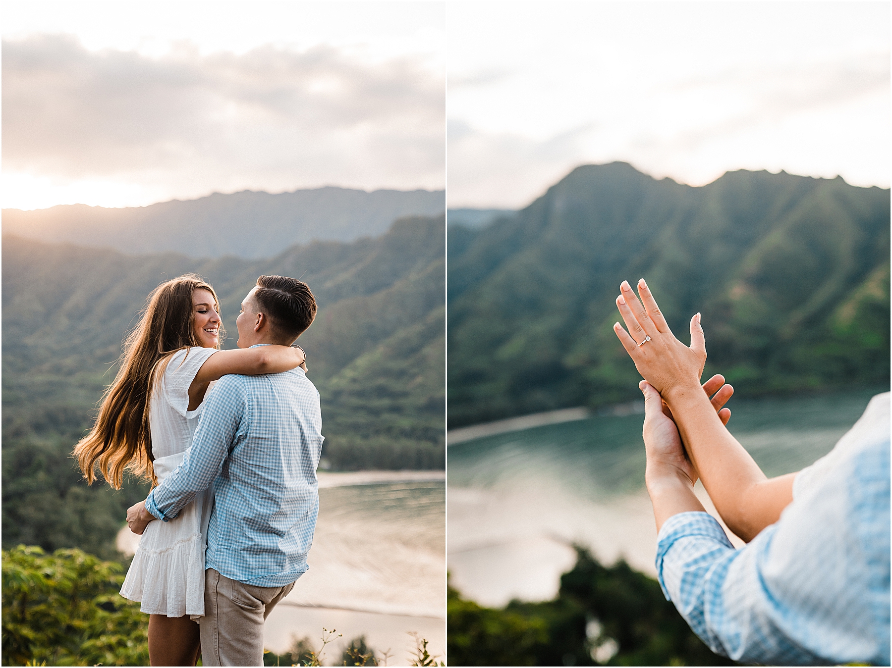 hawaii proposal and engagement ring