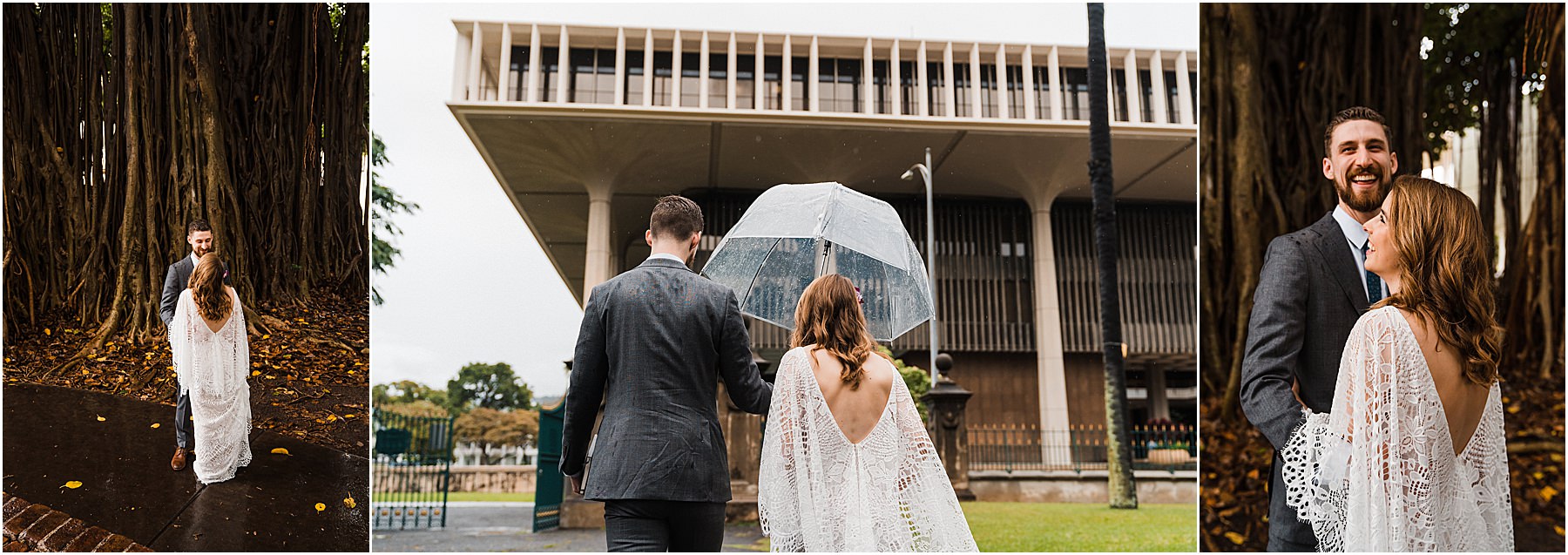 bride and groom eloping in hawaii