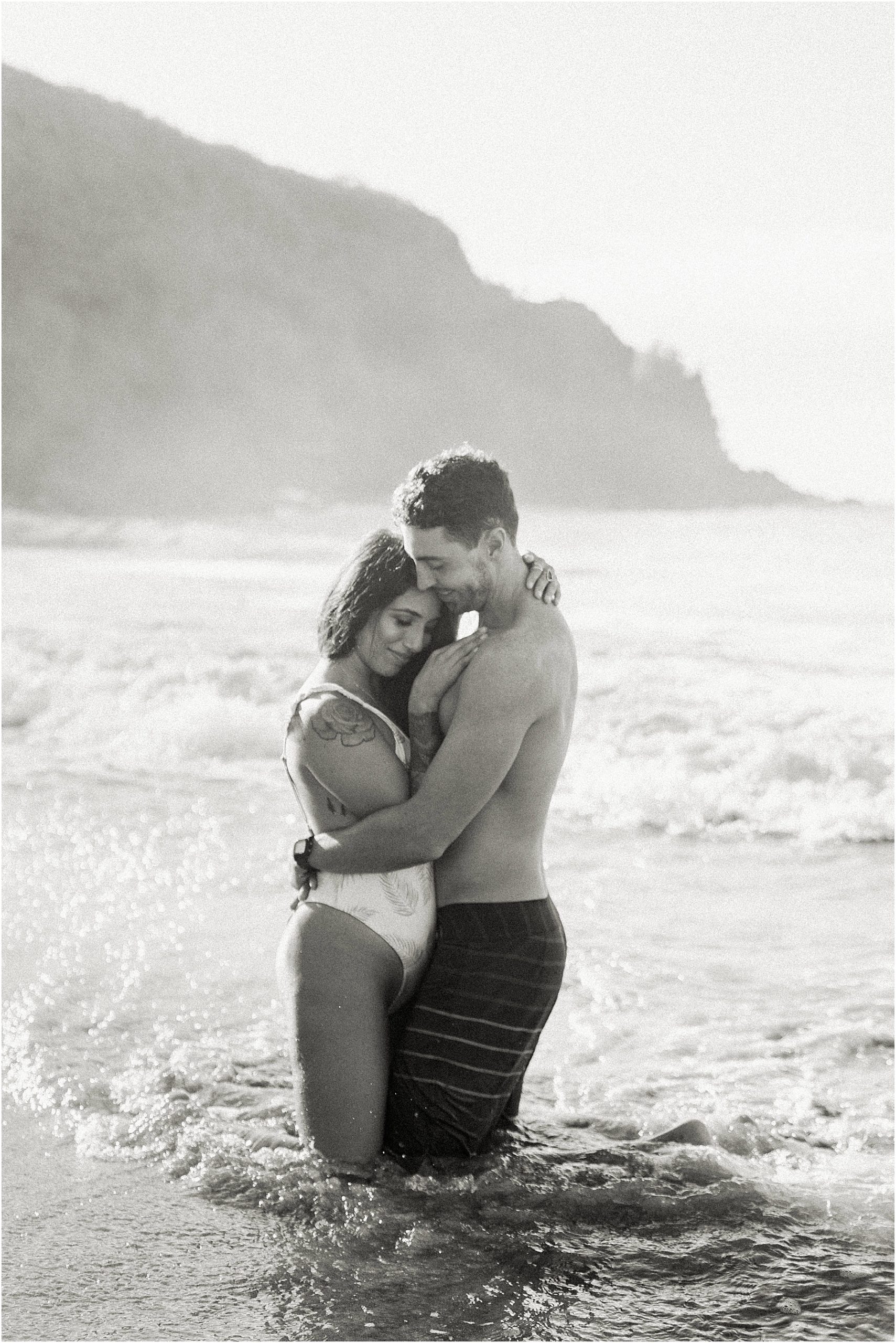 Kauai ocean bathing suit couples session