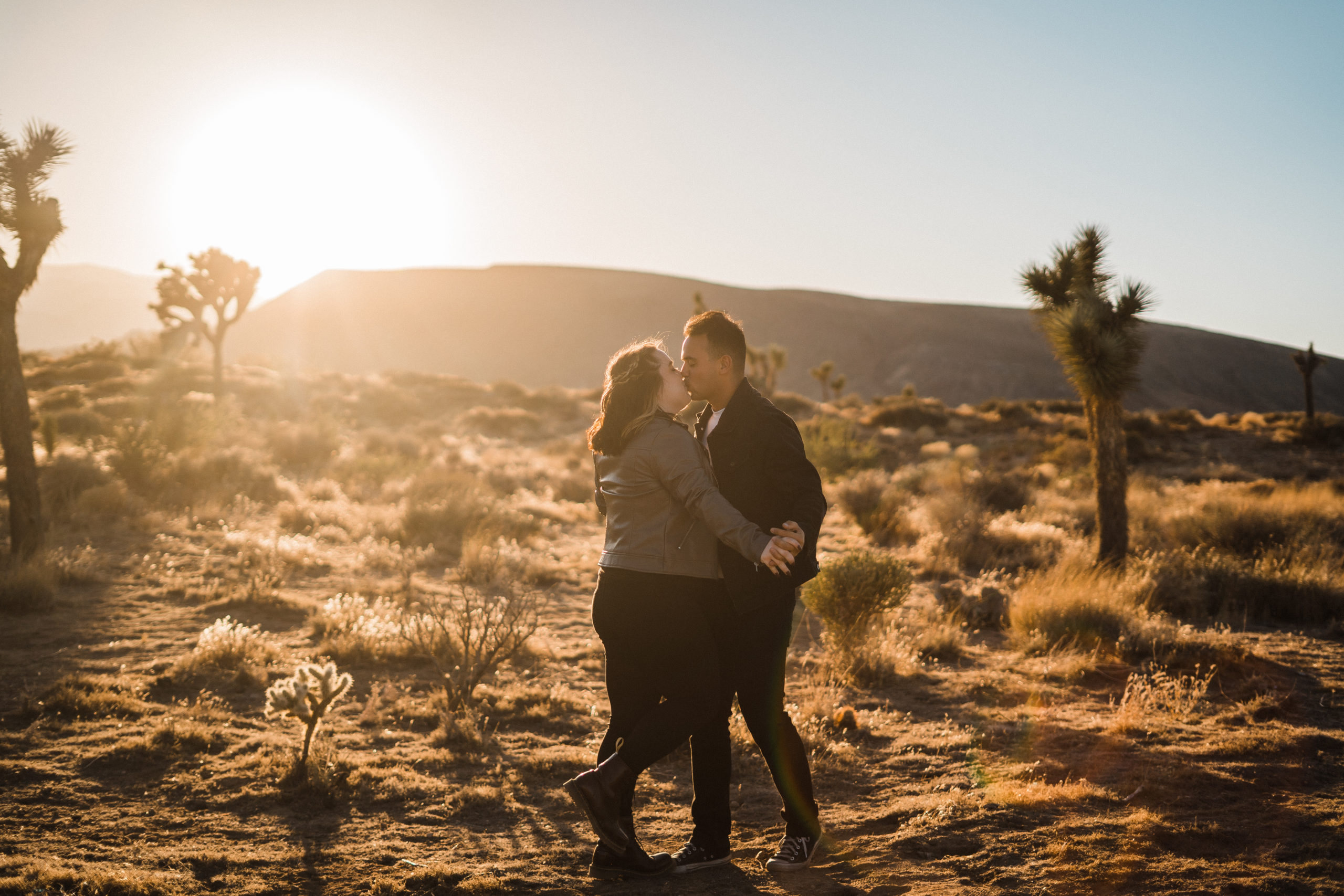desert engagement photos of couple