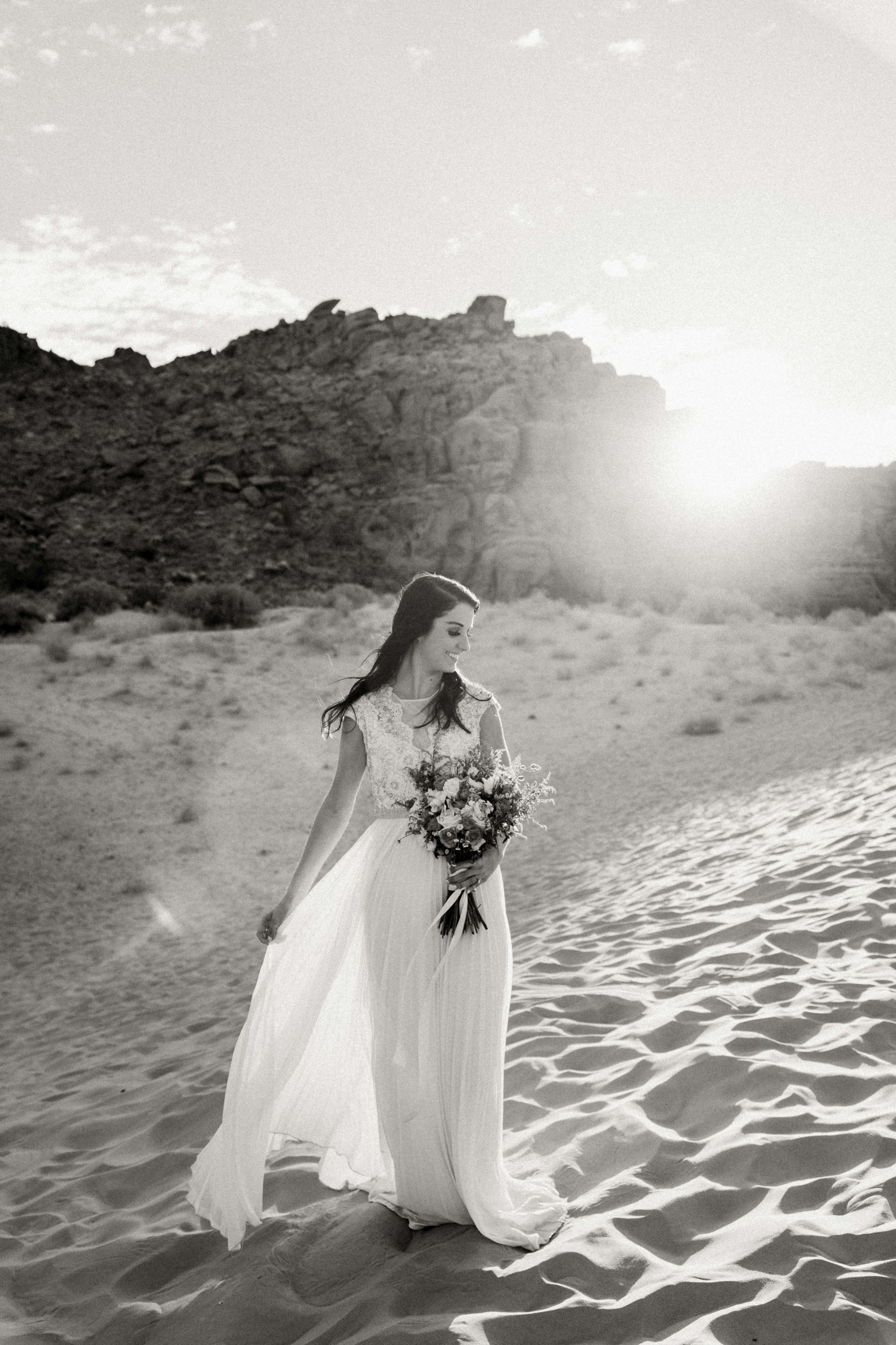Bridal portraits in Snow Canyon State Park